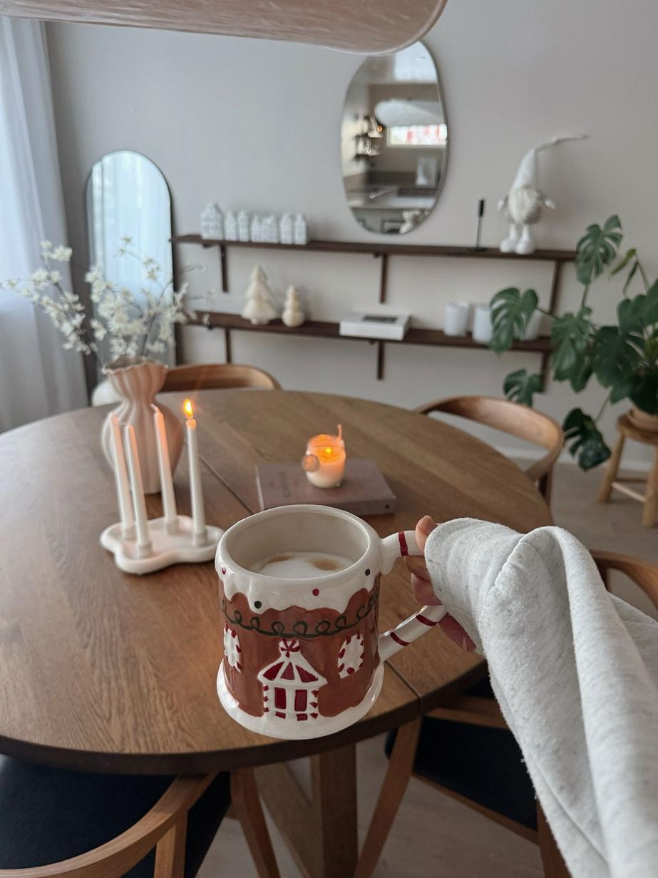 Otto röd gardin i bomull