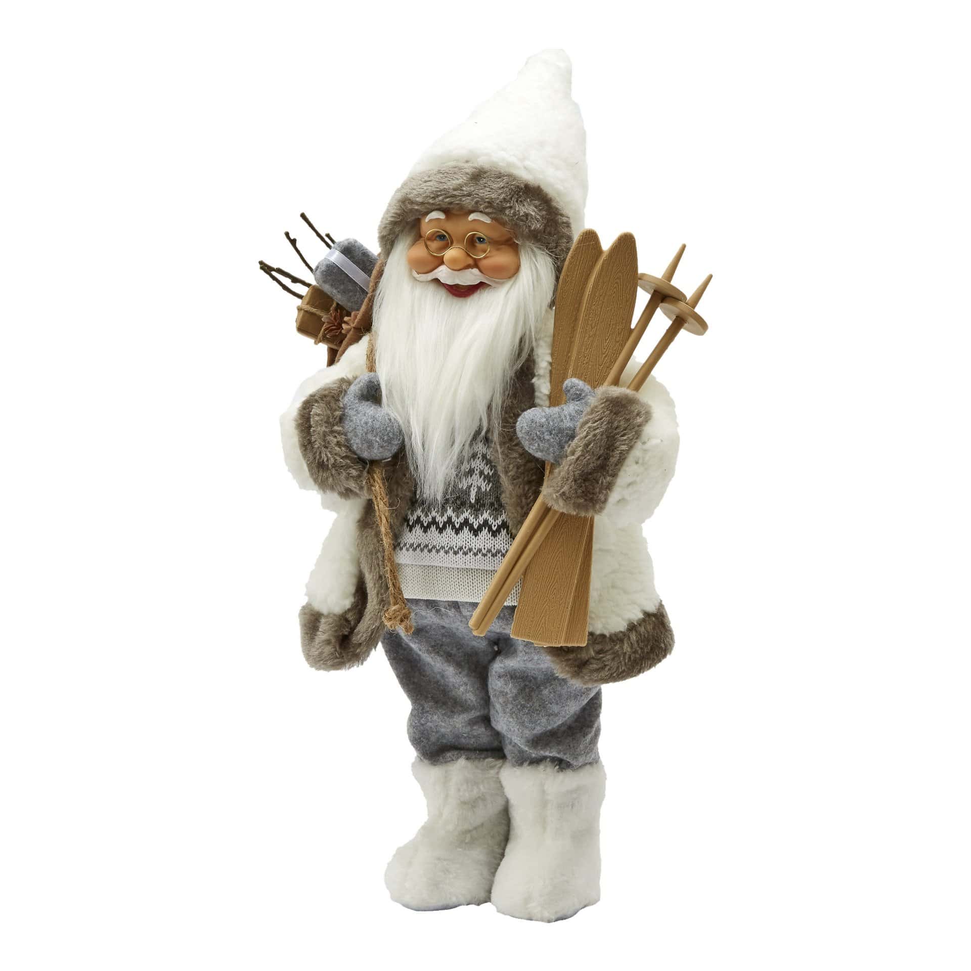 Tomtefigur med Skidor 45 cm