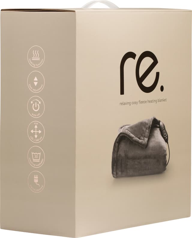 re. värmefilt i fleece svart 130x160