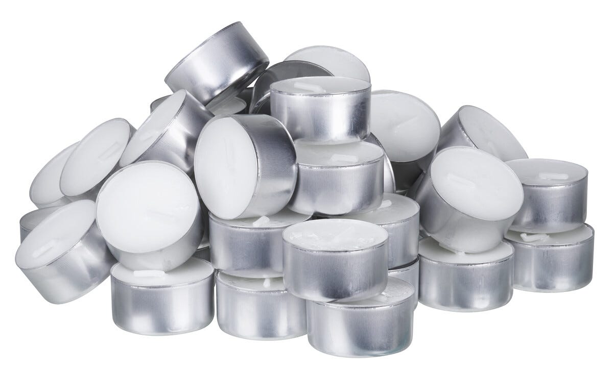 Värmeljus 50-pack av 100% stearin