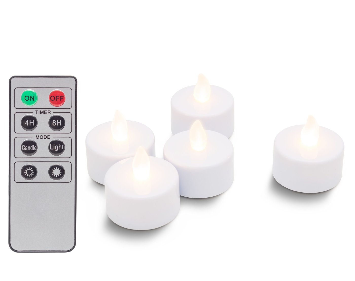 Laddbara LED Värmeljus 4-pack