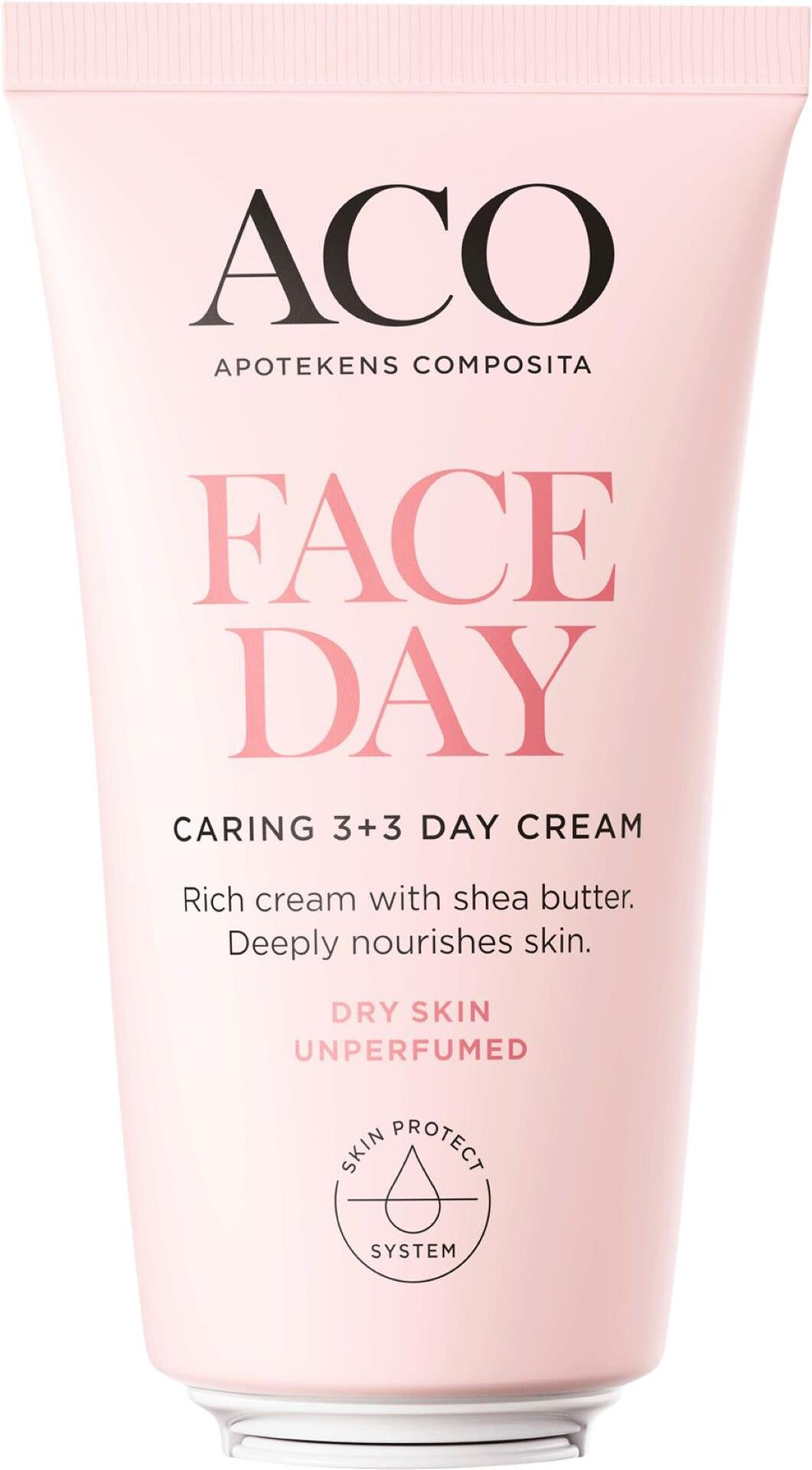 ACO Face Caring 3+3 Oparfymerad Dagkräm 50 ml