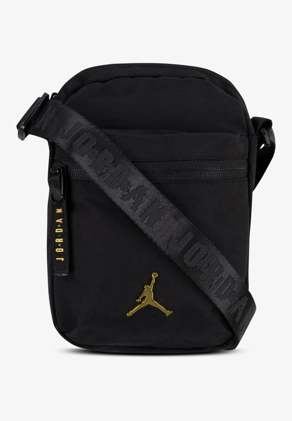 Jordan JAN Unisex Crossbody Bag Black Gold