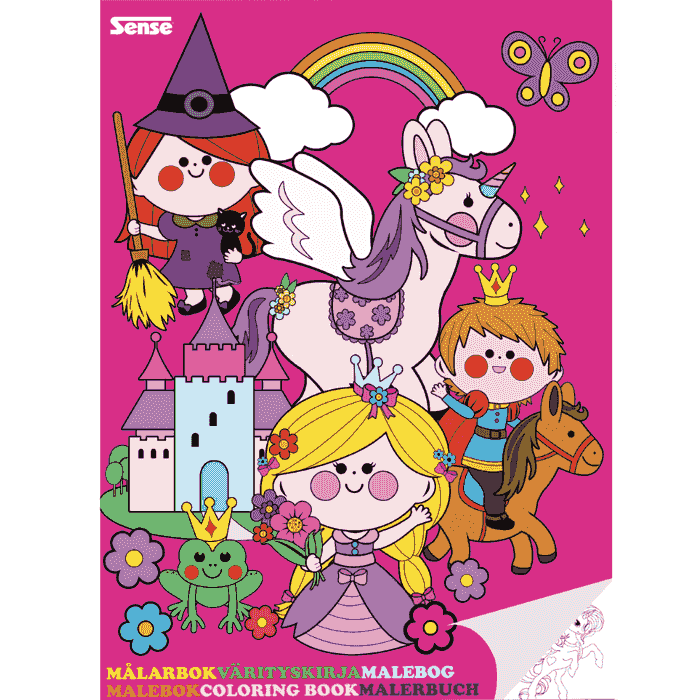 Sagomålarbok med 36 färgglada sidor