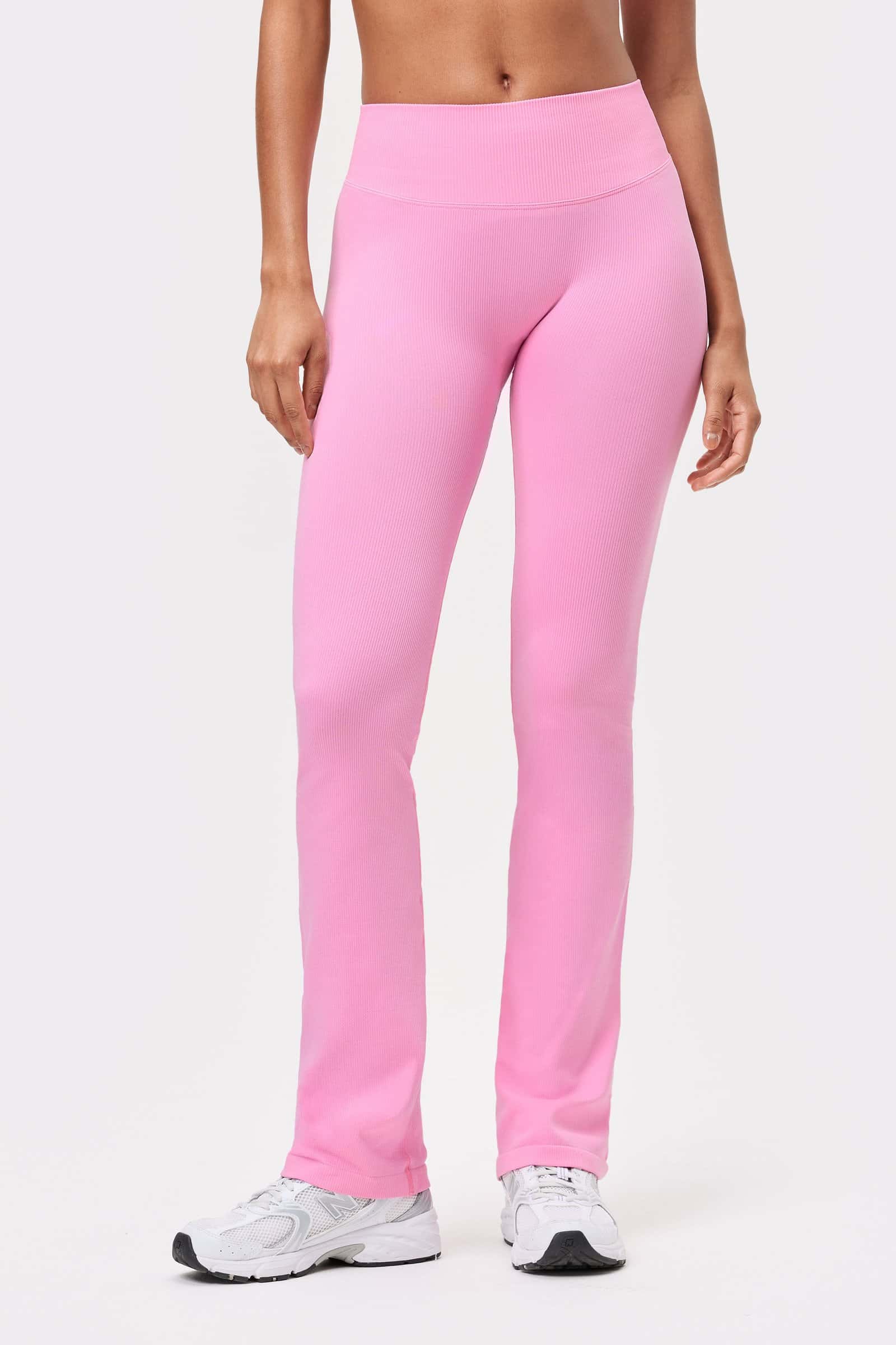 Seamless Ribbed Bootcut Tights Prism Pink
