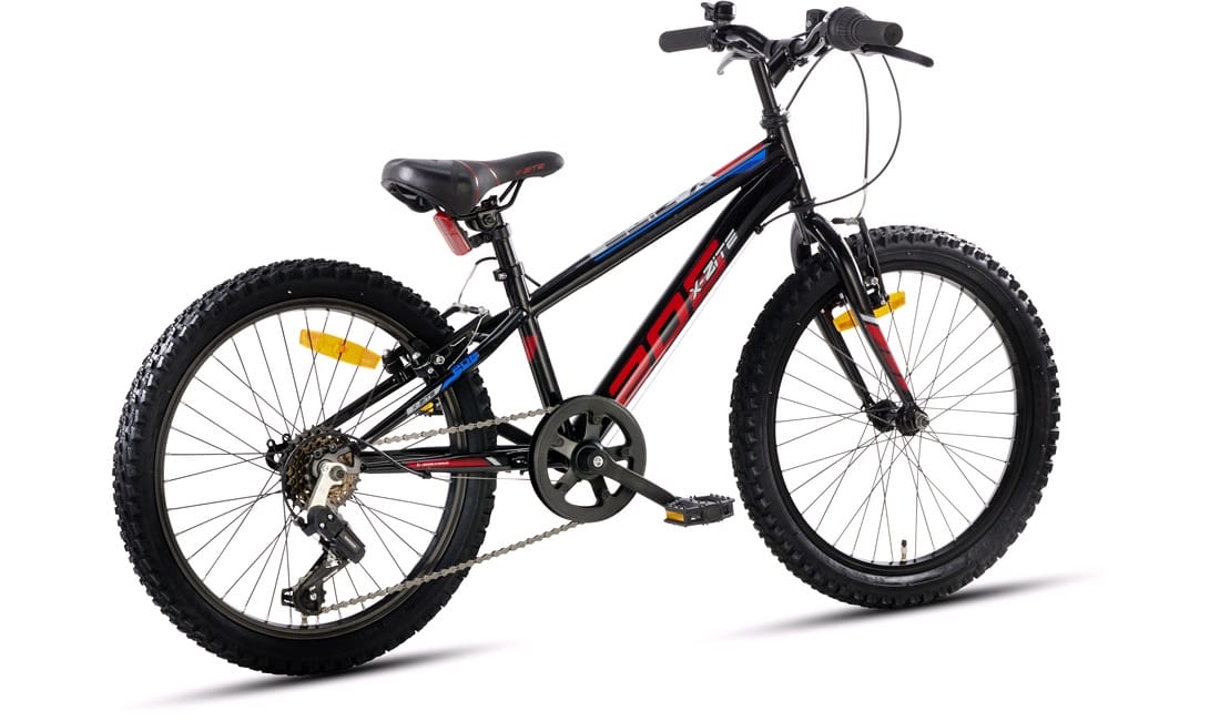Juniorcykel 20" MTB 206 svart/blå/röd 6-växlad
