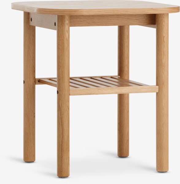 Sängbord LYNGVIG mörk ek med jalusidörrar