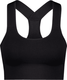 TRIDRI Ribbed Seamless Sports Bra