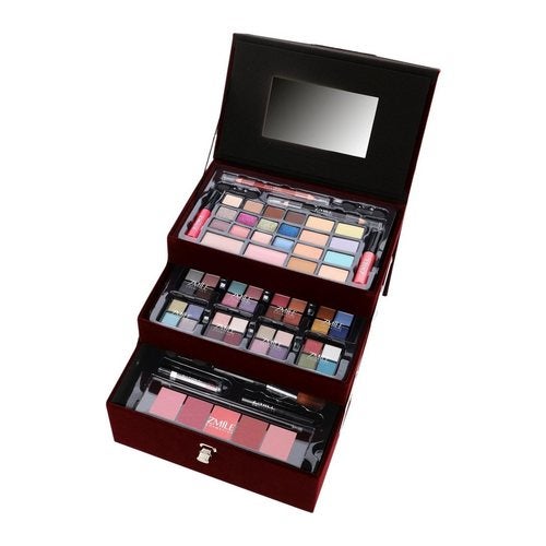 Make-up-väska Velvety Dark Berry Set