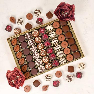 48 lyxiga belgiska chokladpraliner presentlåda