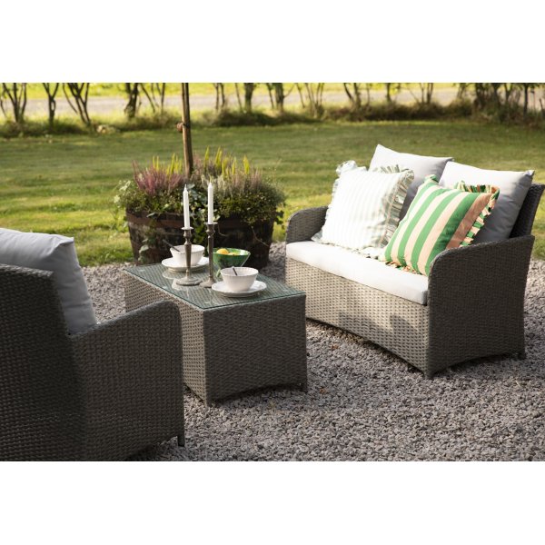 Loungegrupp Valencia i Grå Konstrotting