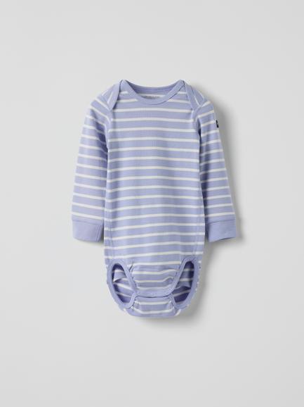 Randig ljusblå body för barn