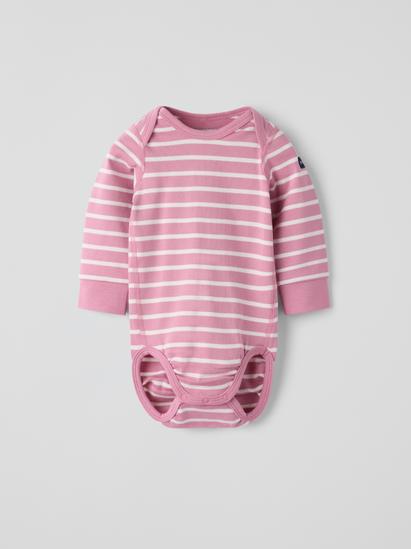 Randig ljusblå body för barn