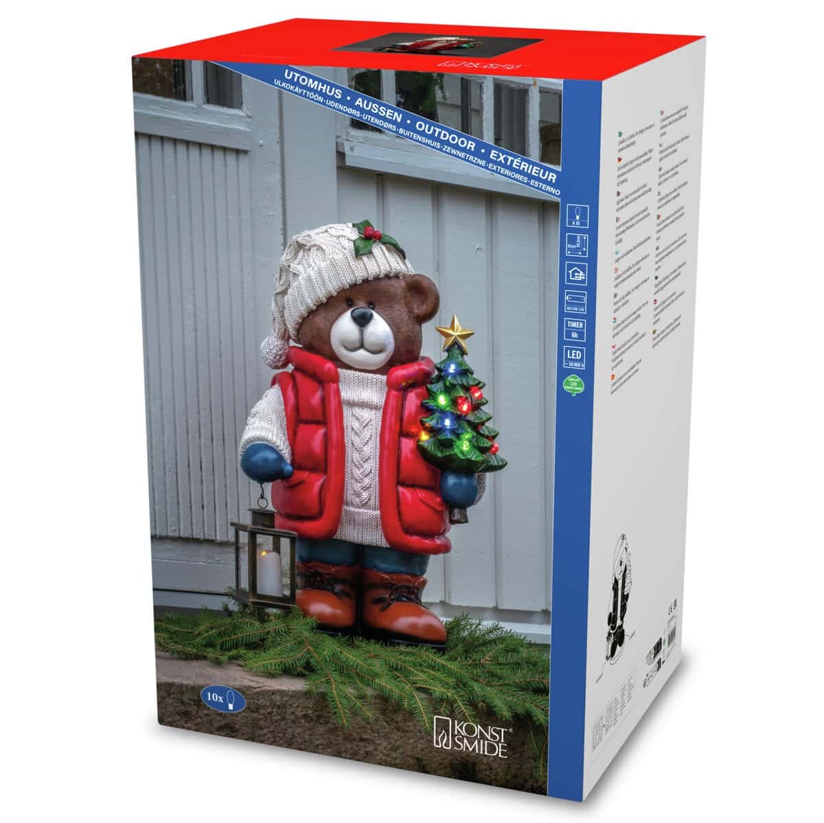 Konstsmide stor belyst teddybjörn 65,5 cm