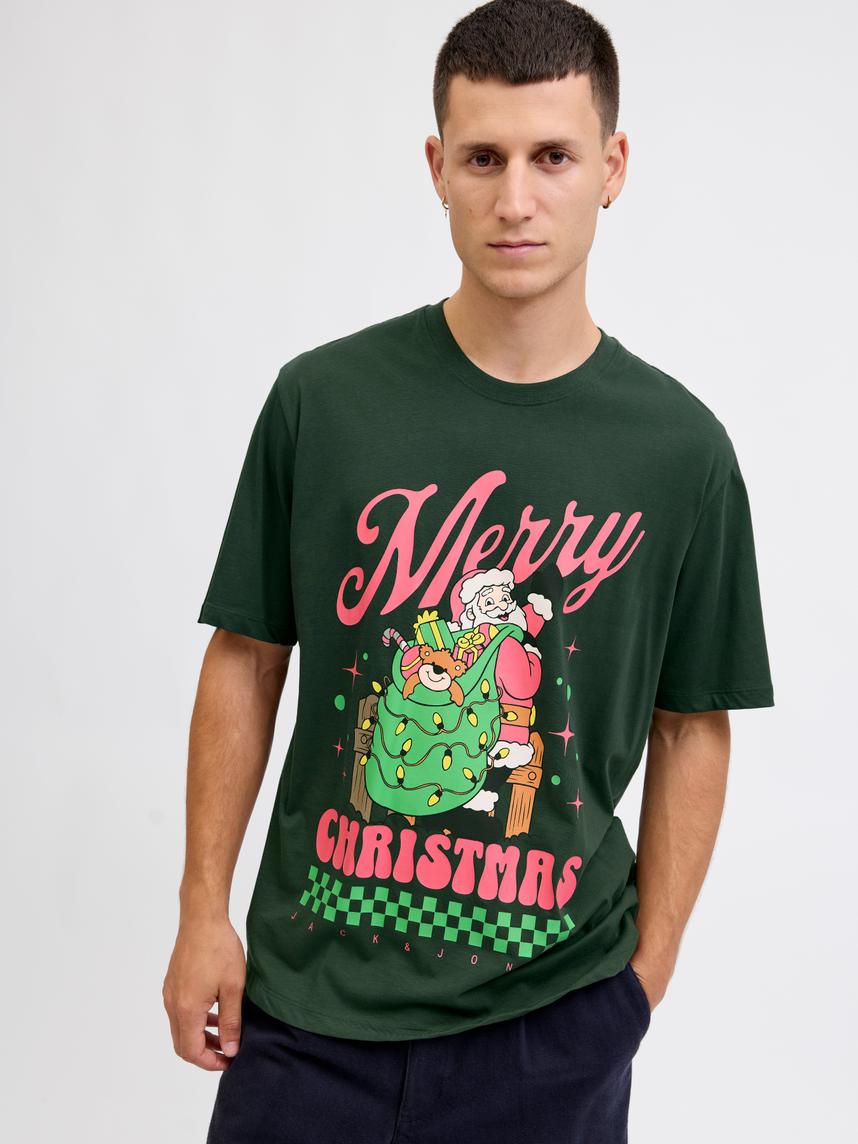 Mörkgrön Jul T-shirt från Jack & Jones