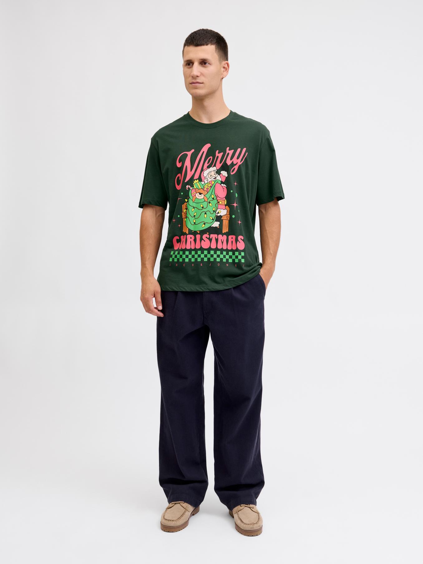 Mörkgrön Jul T-shirt från Jack & Jones