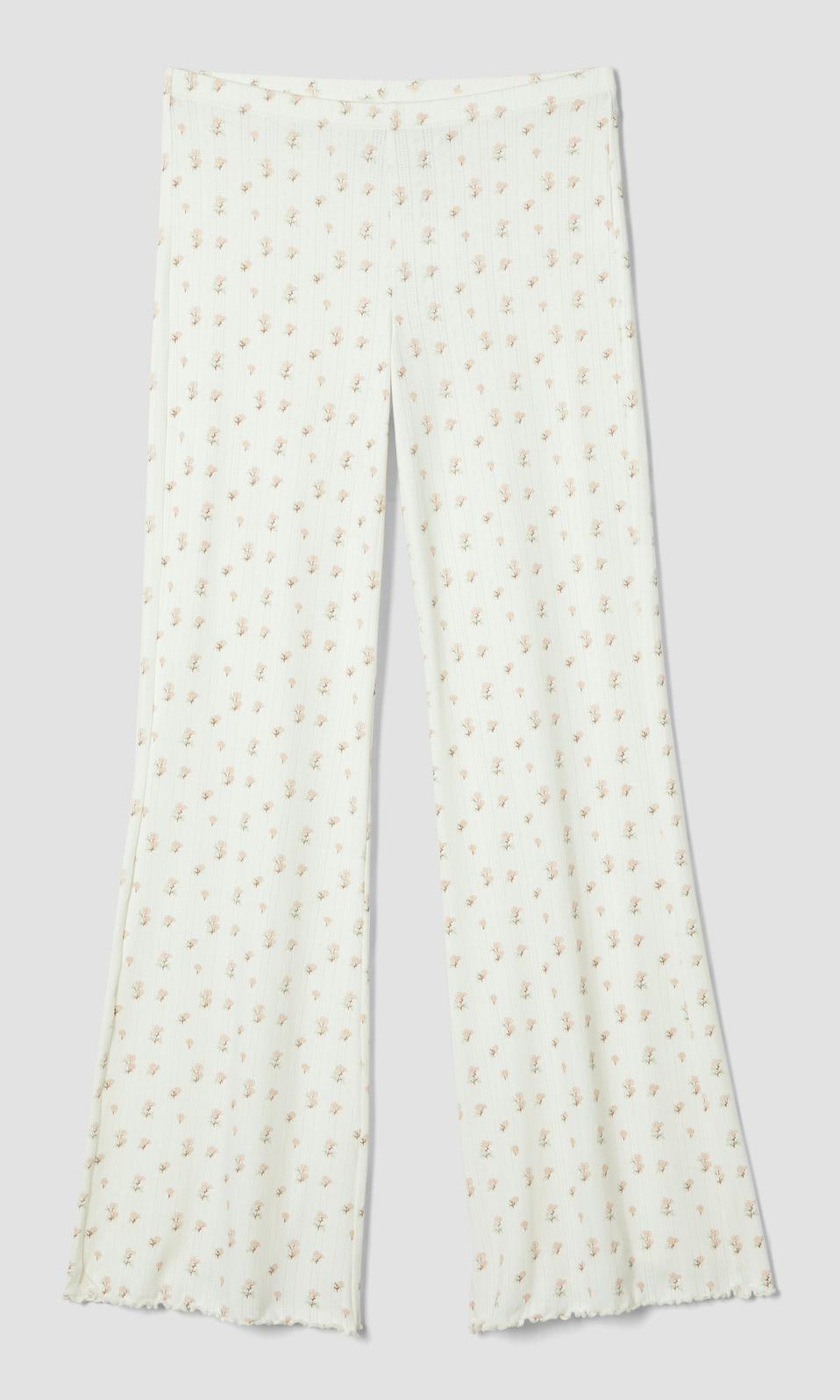 Pointelle Pyjamasbyxor Vit för Dam