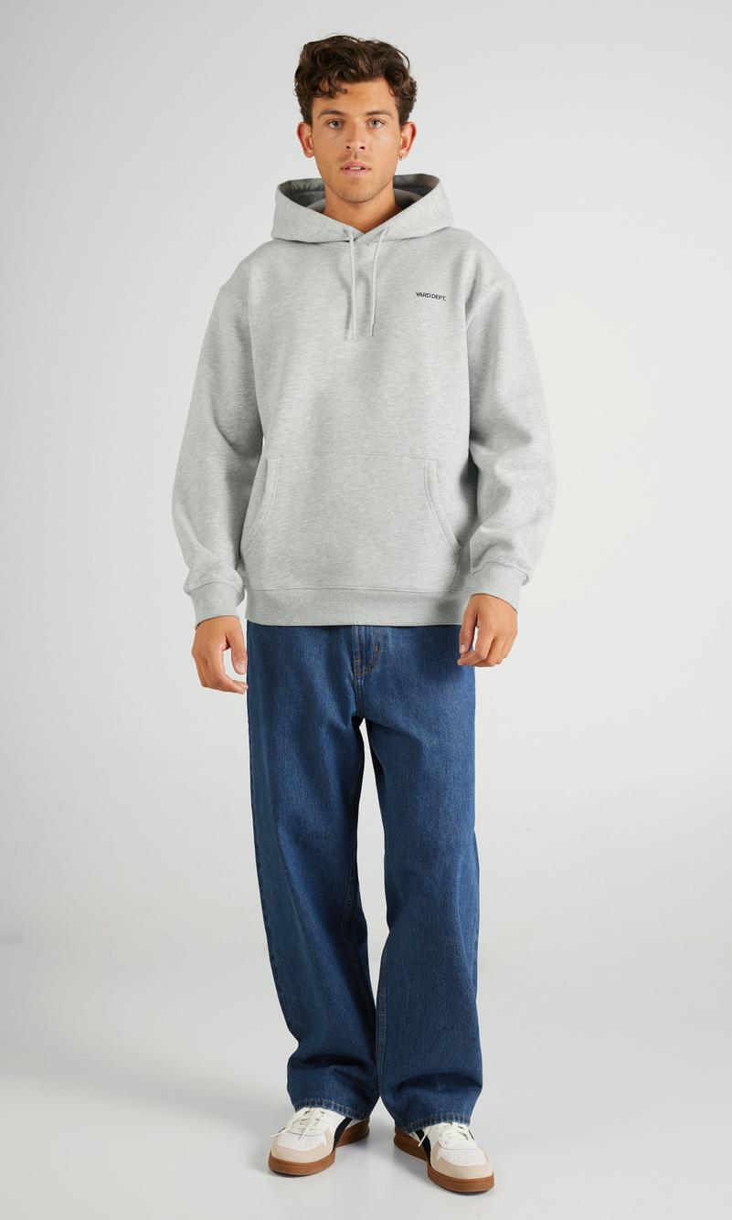 JUNKYARD Melerad Grå Hoodie för Herr