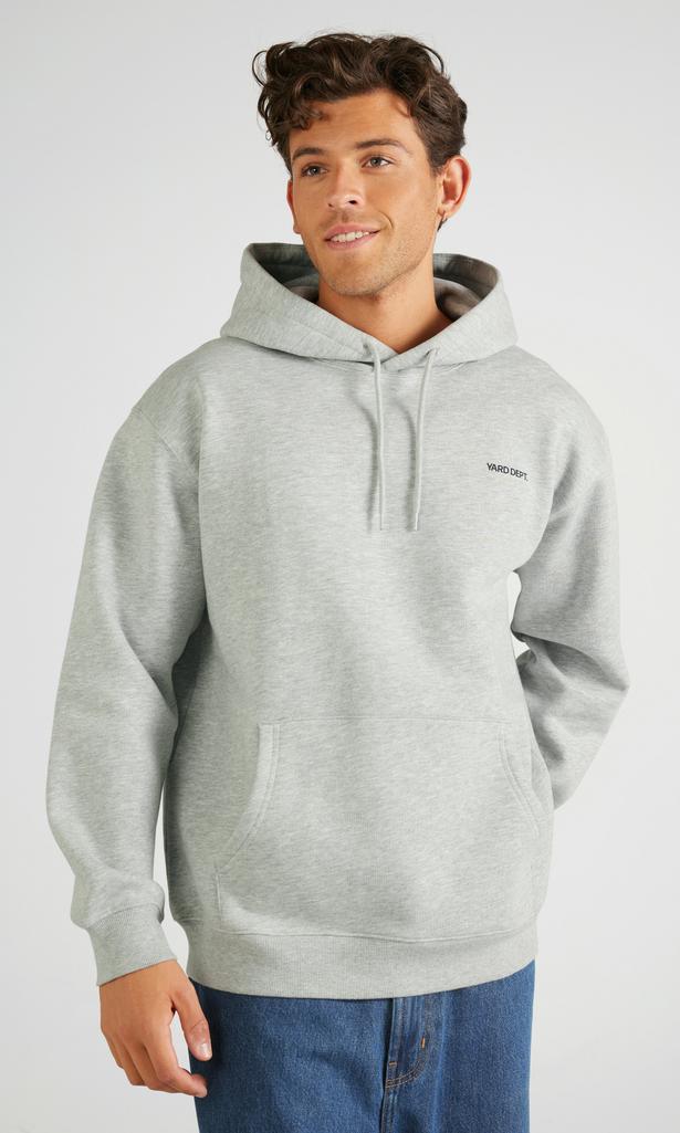 JUNKYARD Melerad Grå Hoodie för Herr