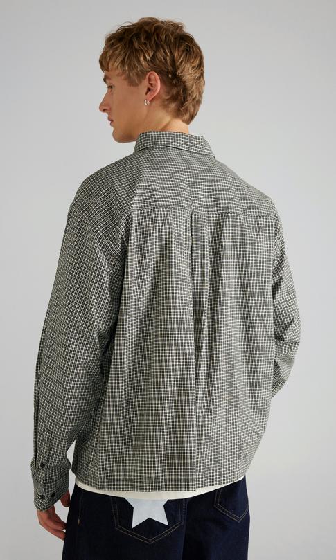 JUNKYARD Rutig Långärmad Herrskjorta Flerfärgad