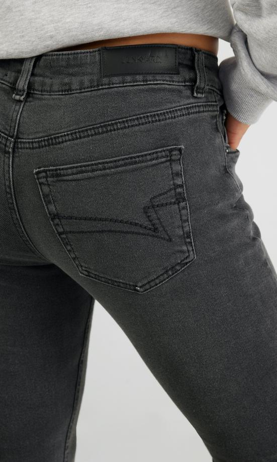 Bootcut Jeans med Låg Midja Svart