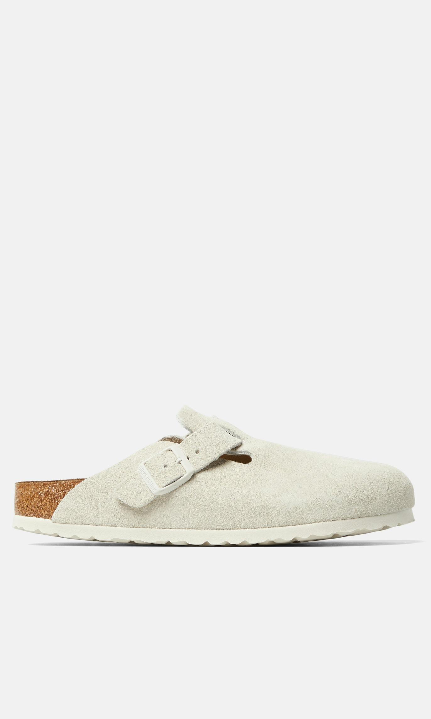 Birkenstock Boston mockatofflor vit dam