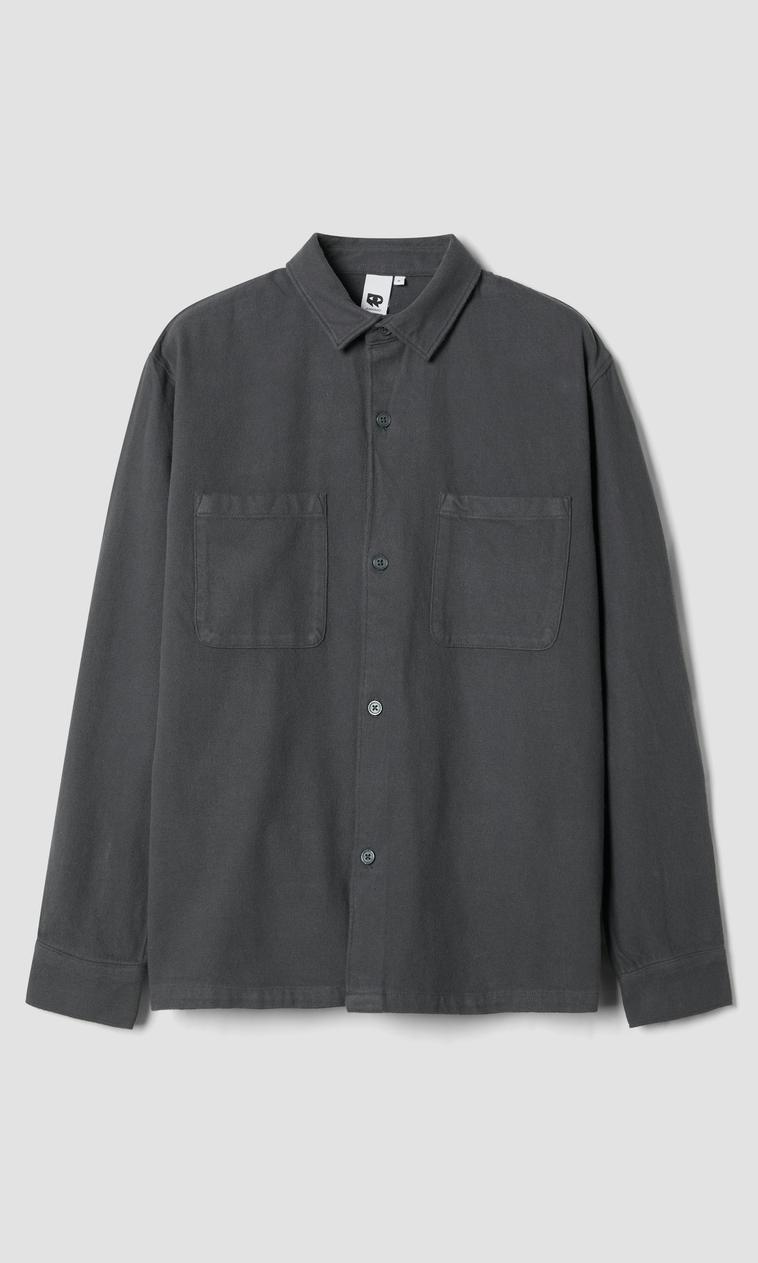 JUNKYARD Mörkgrå Långärmad Herrskjorta