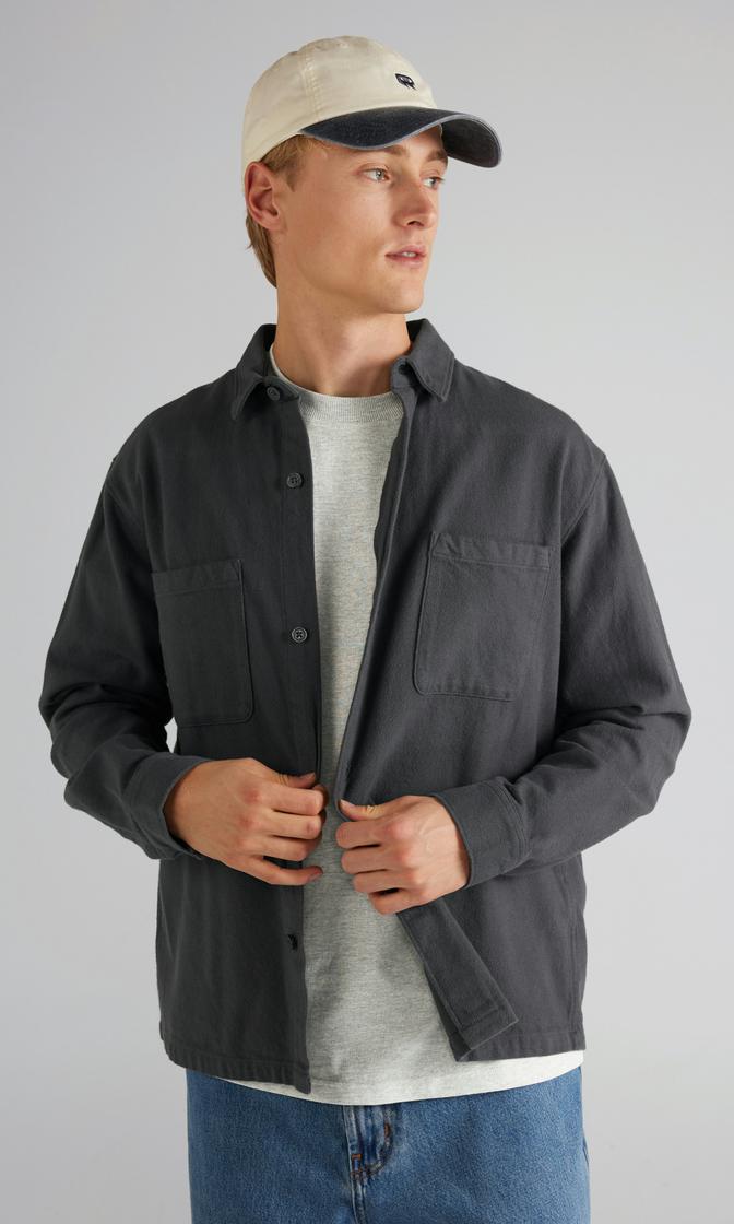 JUNKYARD Mörkgrå Långärmad Herrskjorta