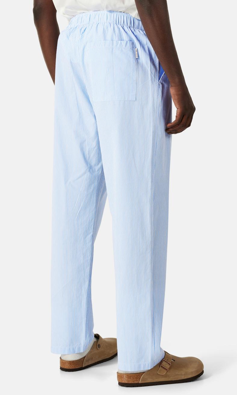 Yôke Ljusblå Poplin Pyjamasbyxor Herr