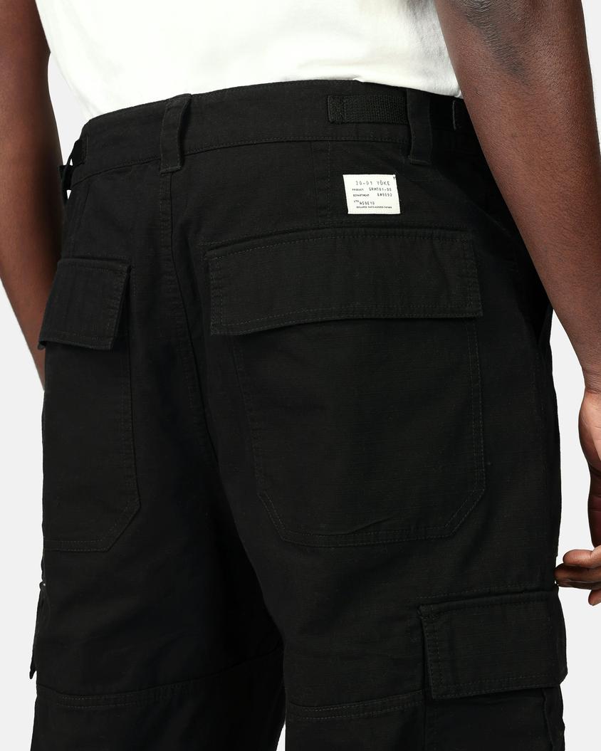Yôke Svart Loose Fit Cargo-byxa Herr