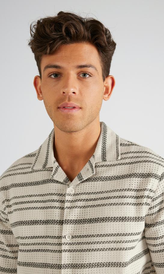 SWEET SKTBS Virkad Kortärmad Herrskjorta Flerfärgad