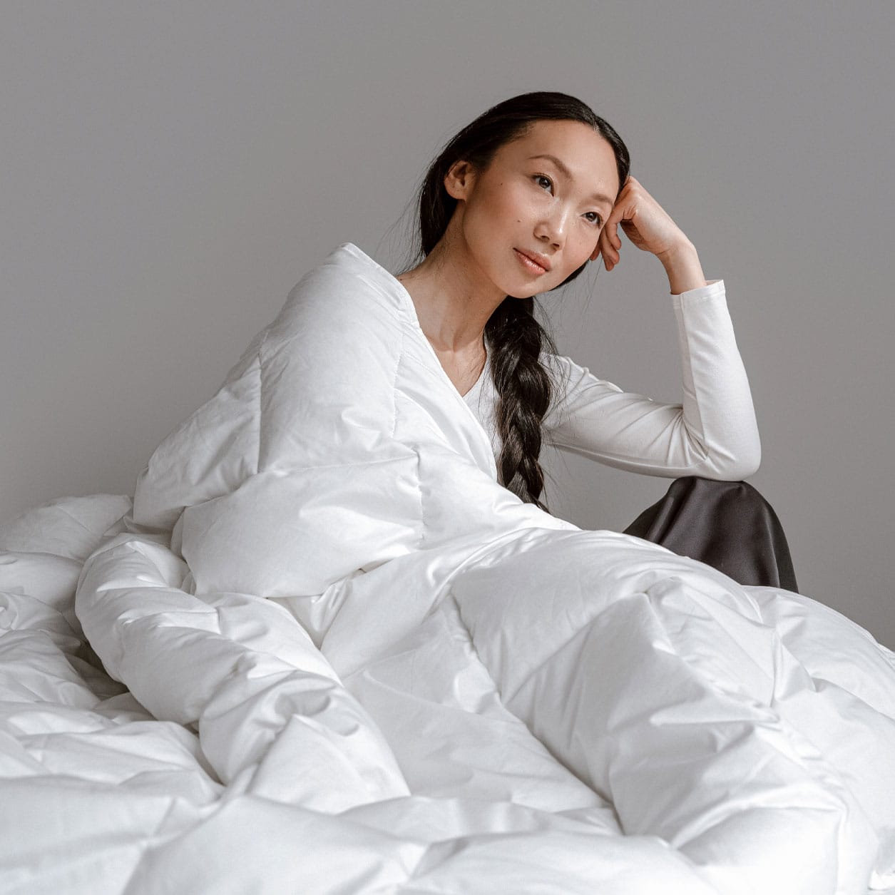 CURA Dreamy Down Varmt Duntäcke 200x220 Vit