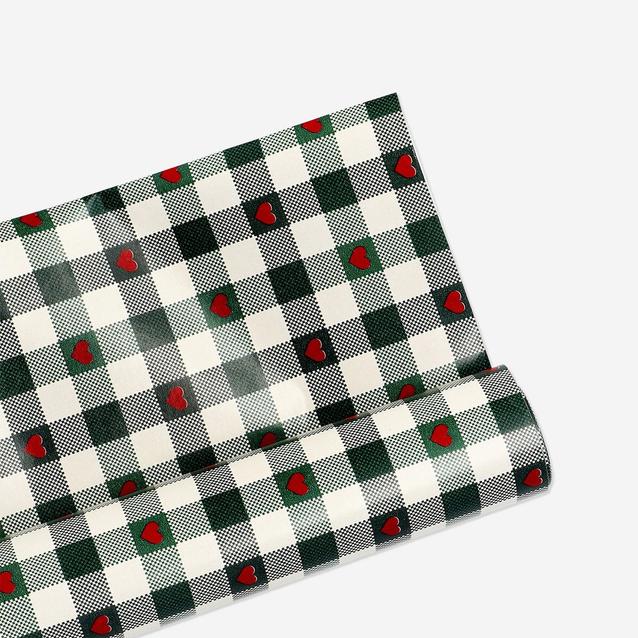 400 cm omslagspapper - Hobby - rutor och hjärtan