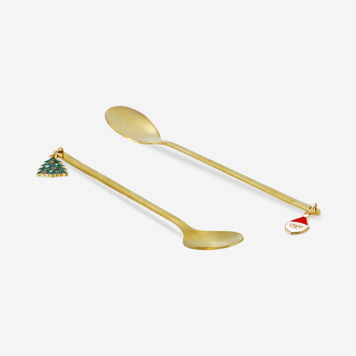 Guldskedar med toppers för jul - 2 st