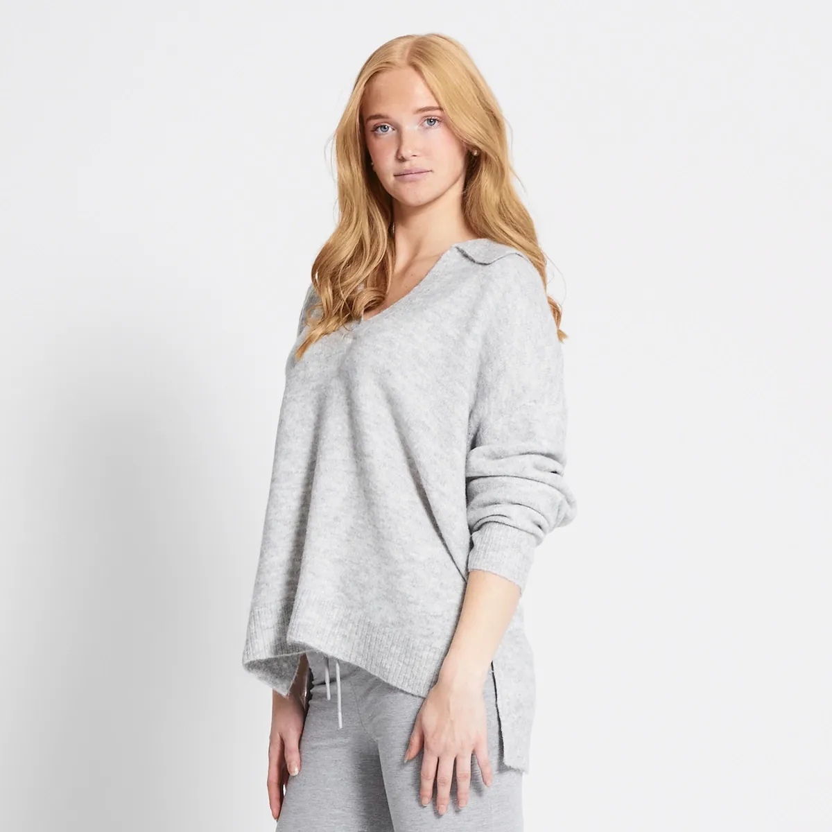 Elegant V-Neck Knit Sweater