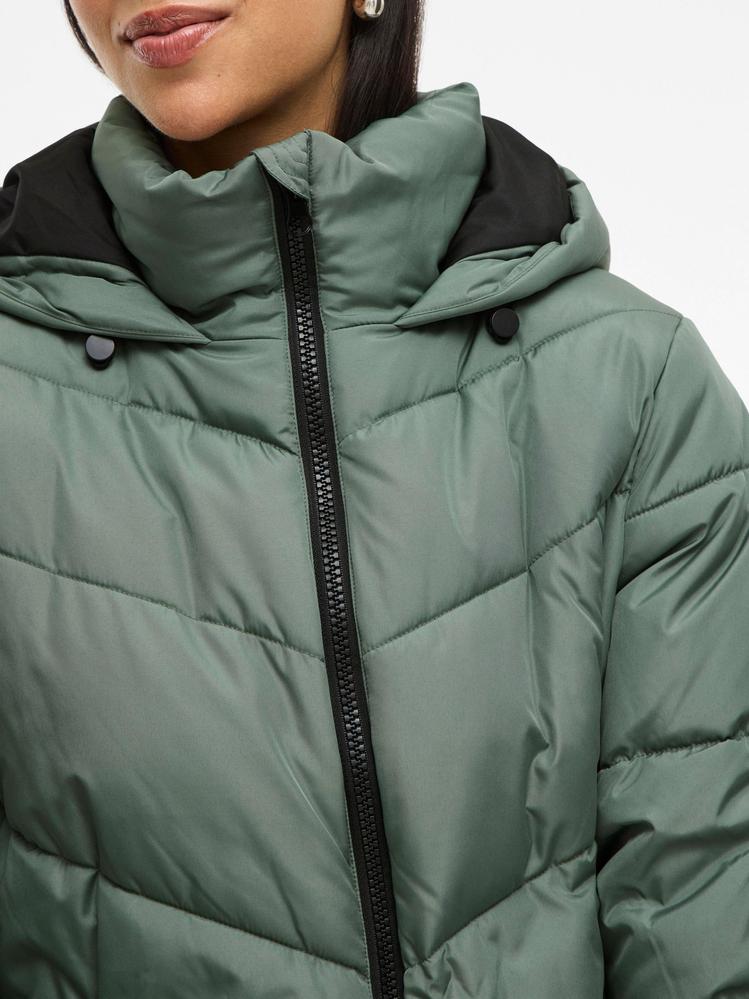 VIMILJA Grön Pufferkappa med Huv
