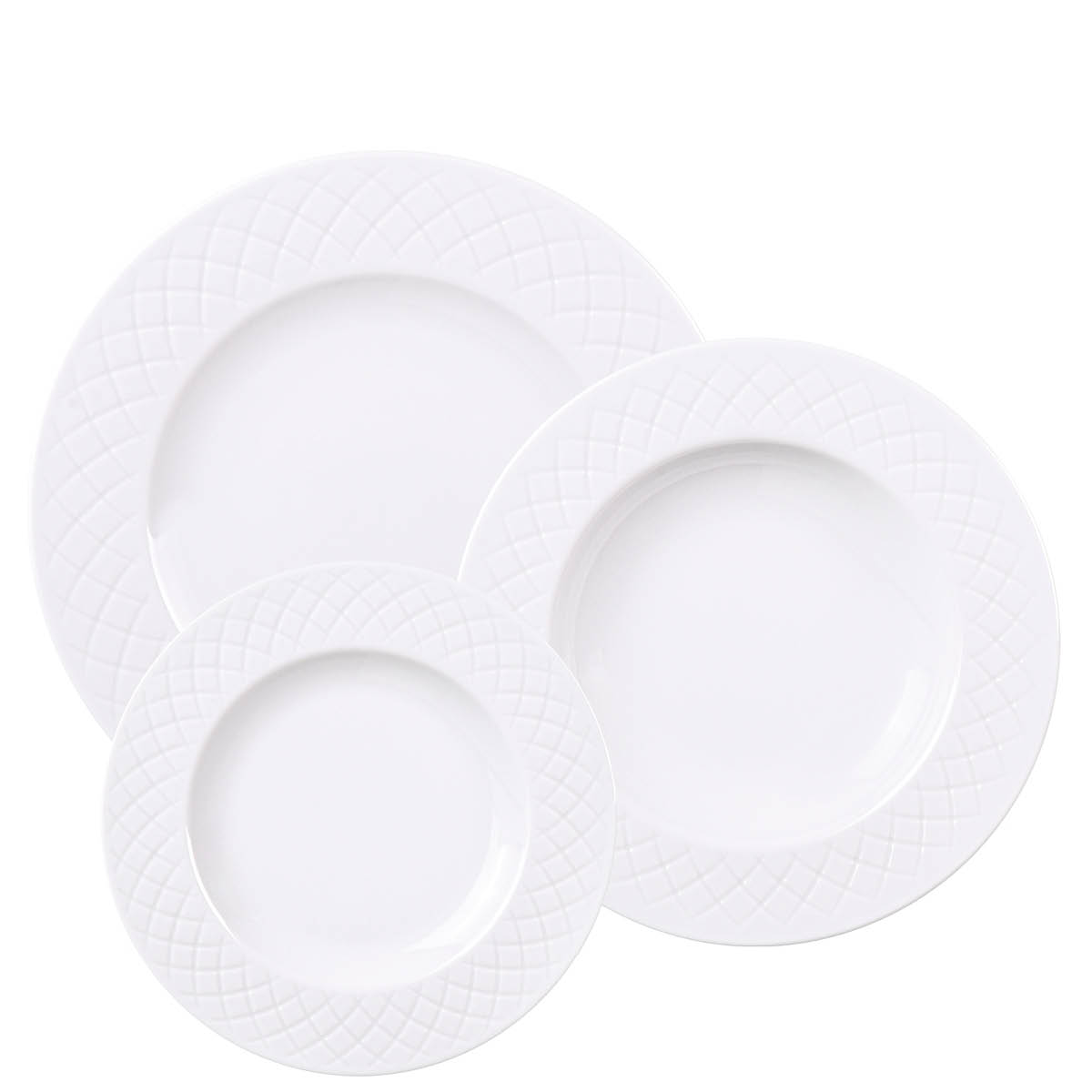 Tramontina Ingrid tallriksset 12 delar vit