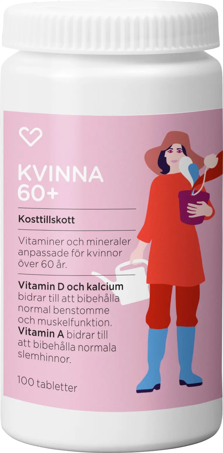 Hjärtats Multivitamin Kvinna 60+ 100 Tabletter