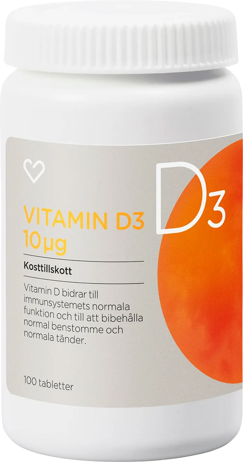 Hjärtats Vitamin D 10µg Tabletter 100 st