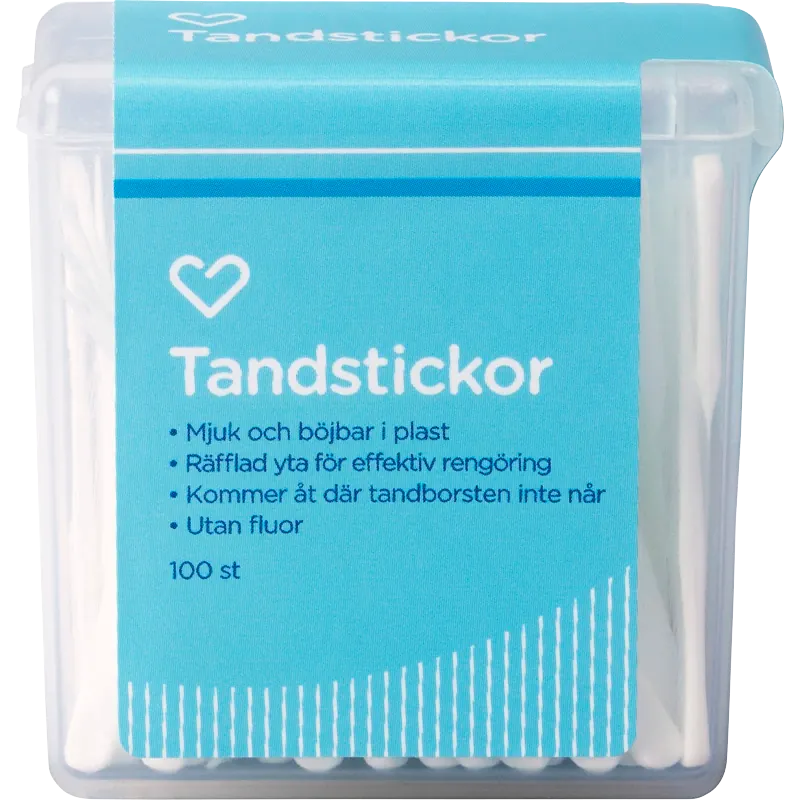 Hjärtats Plasttandstickor 100 stycken