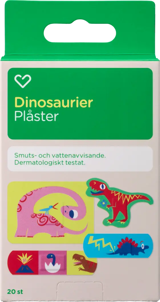 Hjärtats Plåster för Barn Dinosaurier 20st