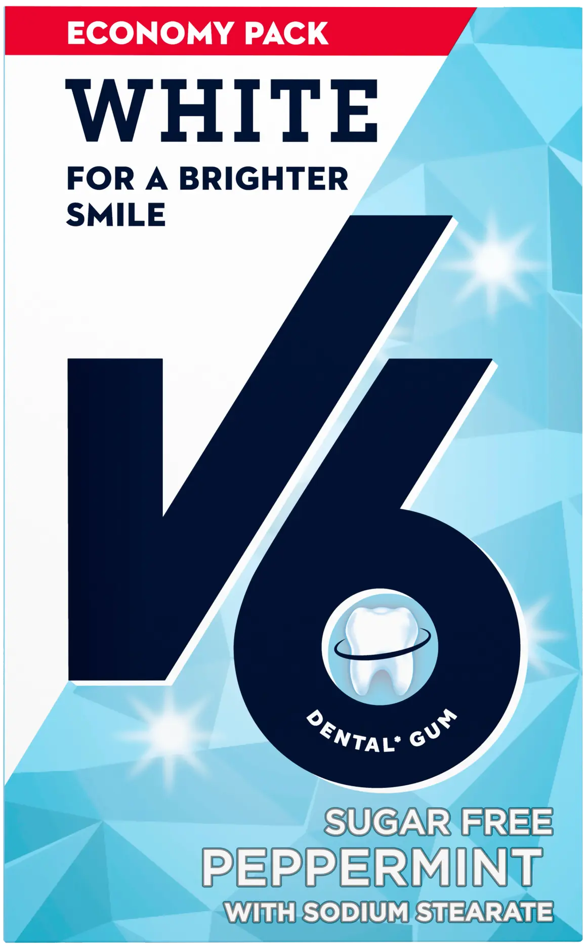 V6 White Peppermint Tuggummi 72 g