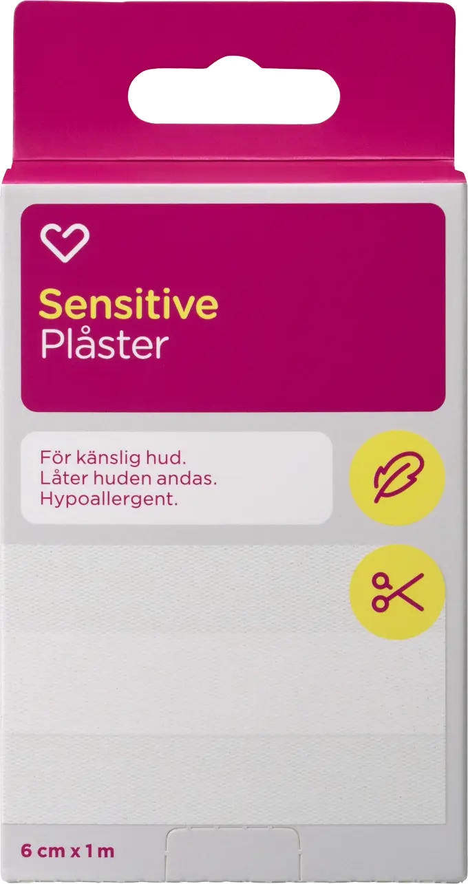 Hjärtats Plåster Sensitive 6 cm x 1 m