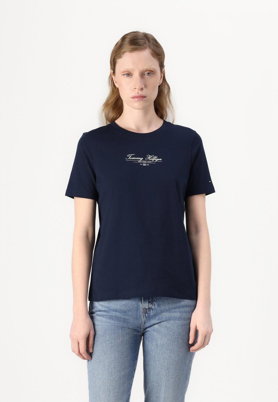 Tommy Hilfiger
SCRIPT TEE - T-shirt med print - mörkblå