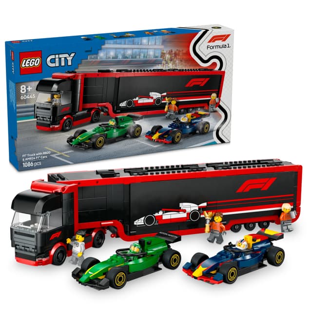 LEGO City F1 Lastbil med RB20 & AMR24 Bilar