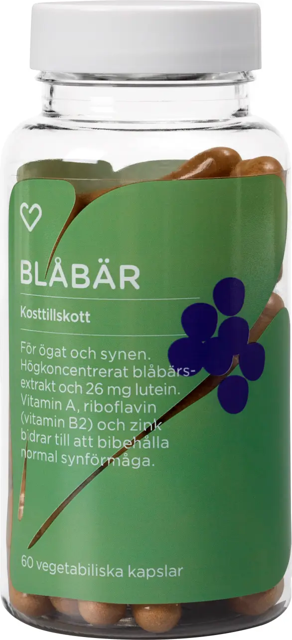 Hjärtats Blåbär Kosttillskott 60 st
