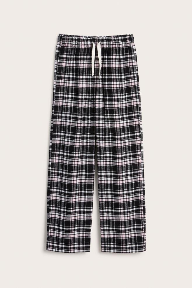 Svarta Flanellbyxor för Barn