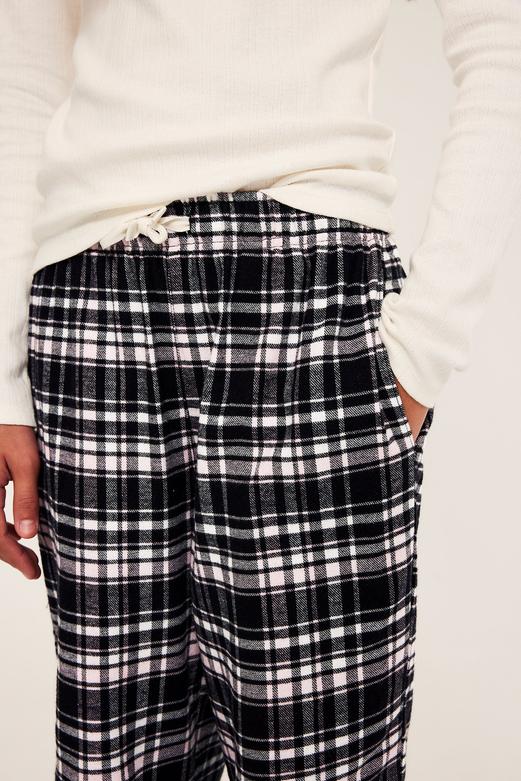 Svarta Flanellbyxor för Barn