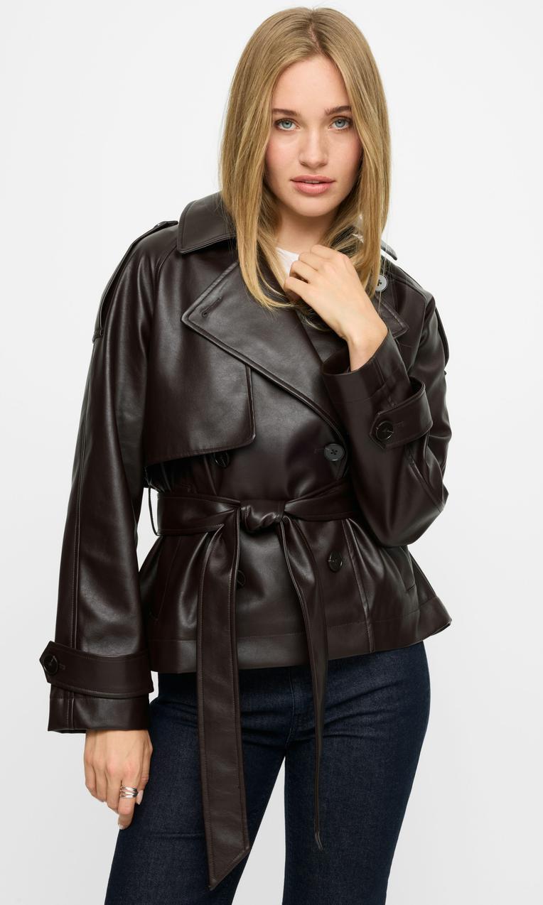 Kaffe Ariane Skinnjacka för Dam