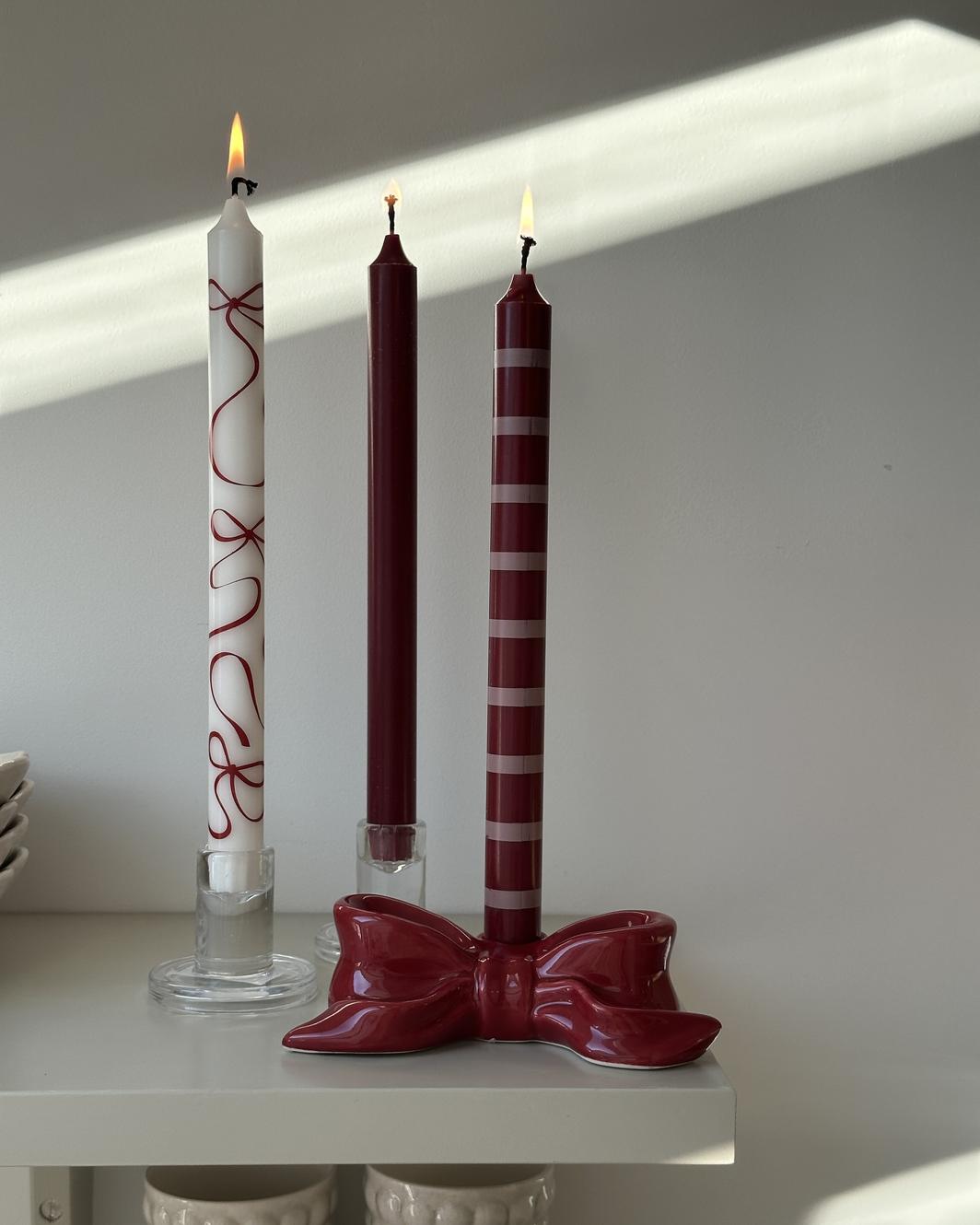 Rustik Randig Röd Rosa Ljus